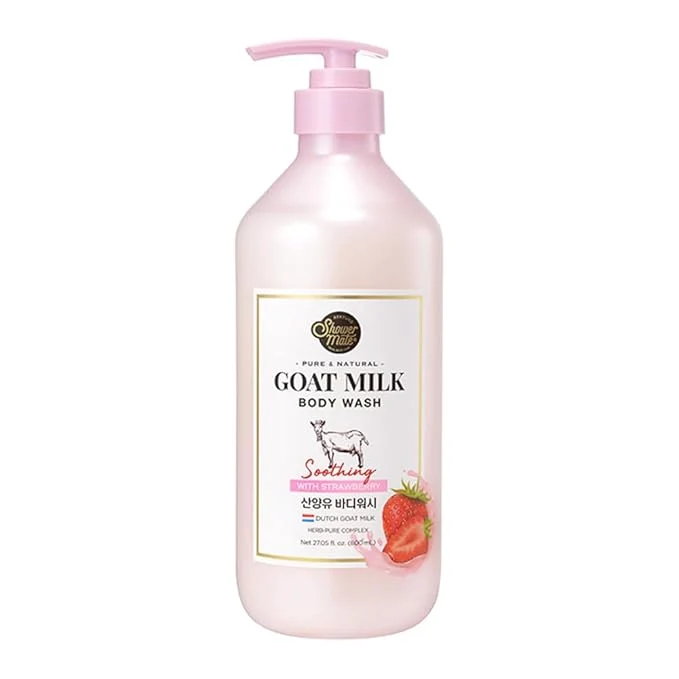 Detailed SHOWERMATE Goat Milk Body Wash Strawberry 27 fl oz 800 ml First-Class