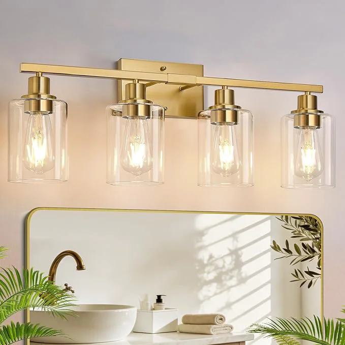 Fine Crafted MOKATNG 4-Light Bathroom Light Fixtures Vanity Light Genuine
