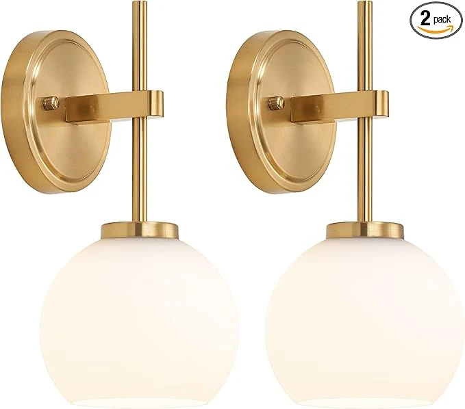 Expertly Made Gold Battery Operated Wall Sconce Set of 2 Wireless Rechargeable Sconces Wall Fast