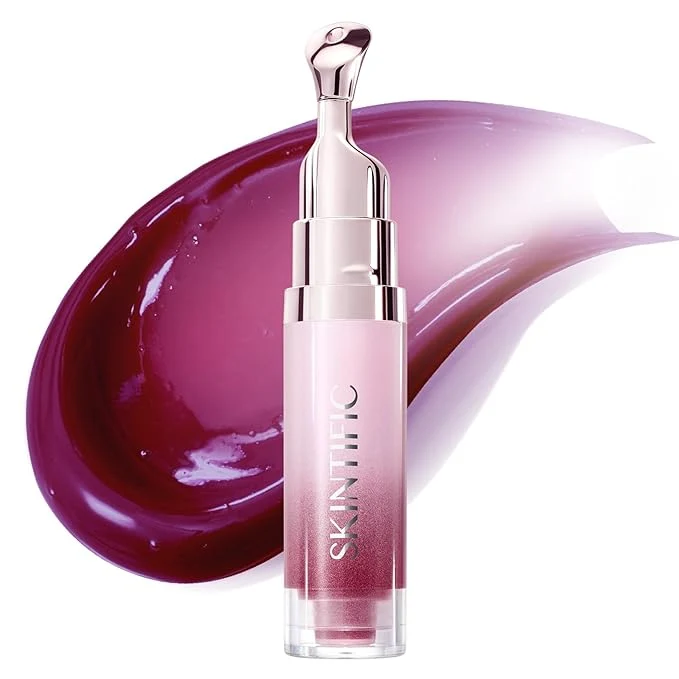 Effective SKINTIFIC Peptide Brightening Lip Serum Hydrating Plumping Tinted Lip Gloss Elite