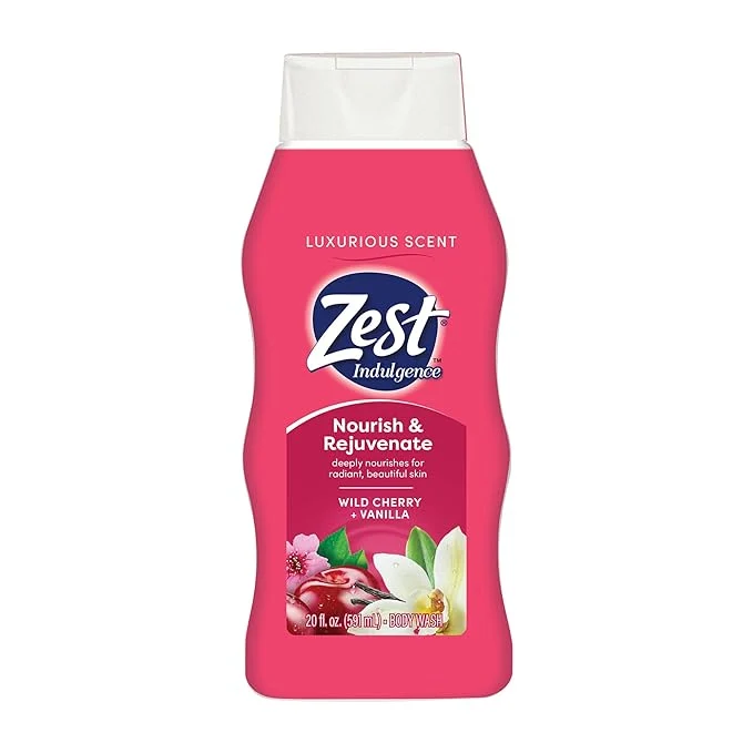 Exceptional Zest Body Wash - Infused with Wild Cherry and Vanilla - Hydrating Body Soap - Contemporary