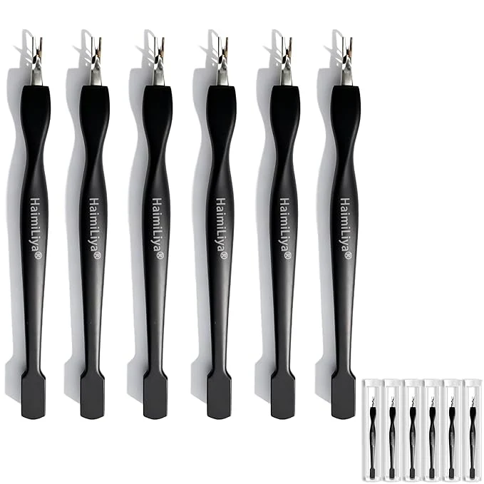 Original Design 6Pcs 2-in-1 Cuticle Fork with Pusher Dual-end Cuticle Remover Nail Pusher Easy-to-Use