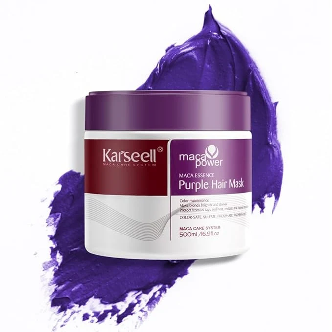 Recyclable Karseell Purple Hair Mask 16.90 oz Blonde Hair Neutralizes Brass Pure