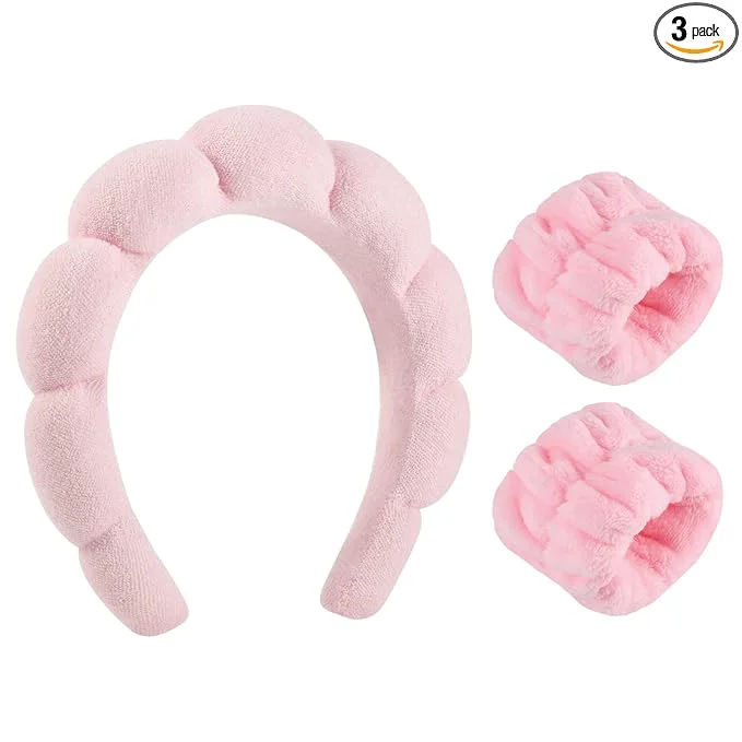 Advanced WSICSE Sponge Pink Spa Headband Efficient