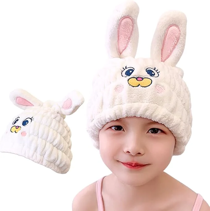Crafted Microfiber Hair Towel Wrap for Kids Absorbent Quick Girls Boys Hair Drying Safe