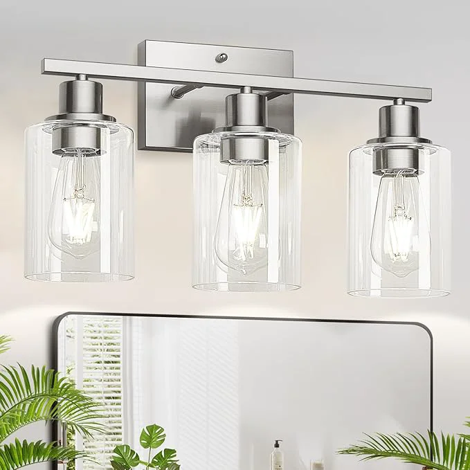 Relaxed MOKATNG 3-Light Bathroom Light Fixtures Vanity Light Green