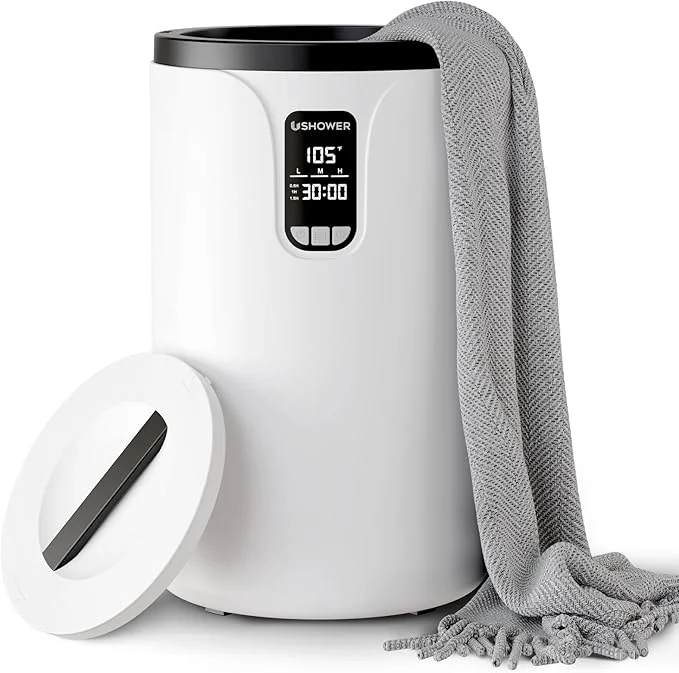 Green USHOWER Towel Warmers for Bathroom 20L Large Towel Warmer Bucket for Spa Convenient