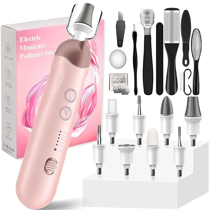 Sustainable AOMEES Electric Nail File Set Rechargeable Professional Manicure Pedicure Kit Optimized