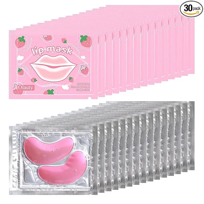 Reliable 30 Pairs Eye Masks Lip Masks Under Eye Patches Consistent