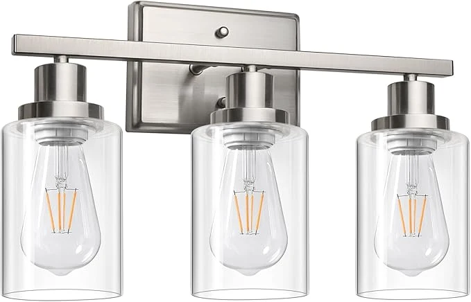 Excellent Ascher Bathroom Vanity Light Fixtures 3 Light Wall Sconces Lighting Green