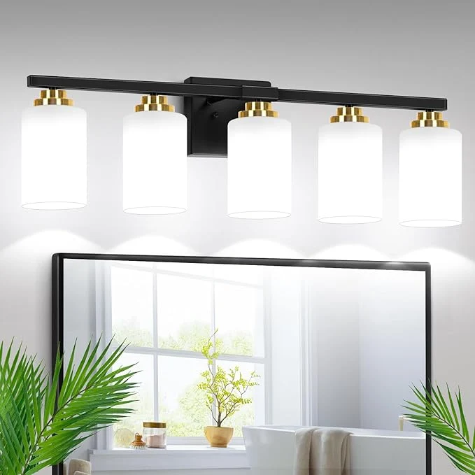 Enhanced 5-Light Bathroom Light Fixtures Classic Wall Light Fixture Innovative