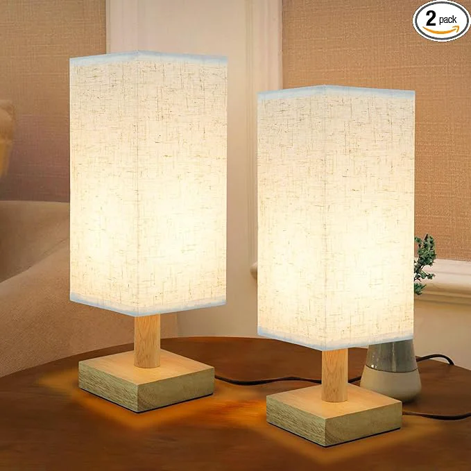 Certified SEENSINY Small Bedside Table Lamps Set of 2 Minimalist Nightstand Lamp Set of 2 Flexible