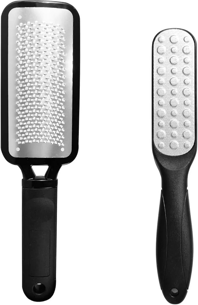 Functional 2 Pack Colossal Foot Files Kit Callus Remover Stainless Steel Dual Sided Foot Practical
