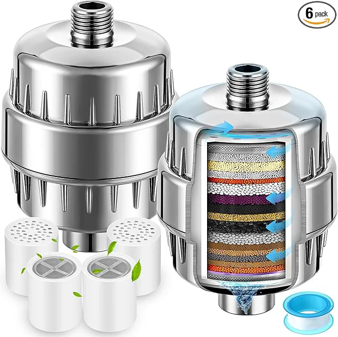 Fine 2 Pcs Shower Filter with 4 Pack 20 Stage Shower Filter Heavy Duty Exclusive