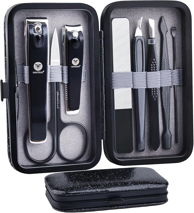 Proven HANTEKAS Manicure Pedicure Set 8pcs Stainless Steel Nail Clippers Kit Optimized