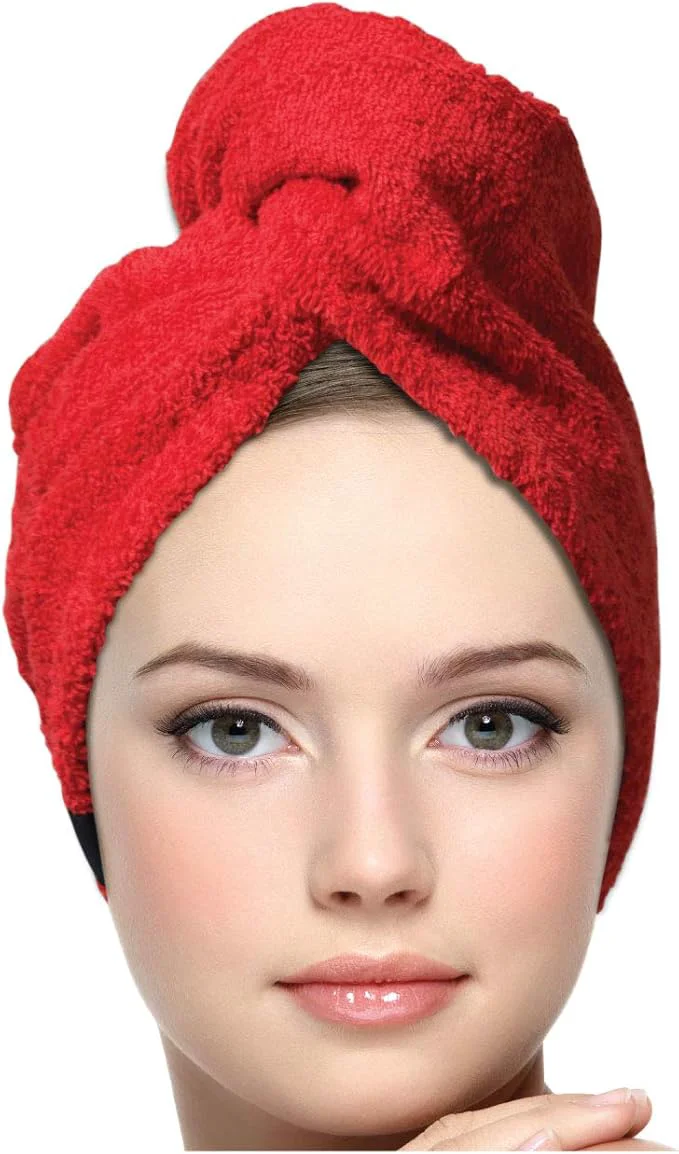 Elite KEEPOZ Hair Towel Wrap Quick Dry Cotton Super Absorbent Turban Head Wrap Dependable