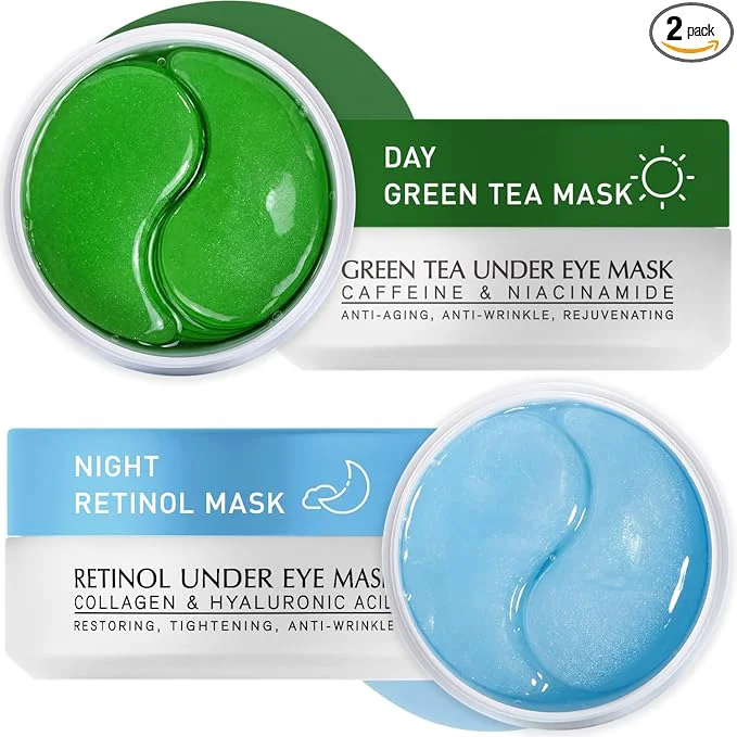 High-Grade Under Eye Patches Kit 120 Pcs Retinol Green Tea Gel Eye Mask Elegant