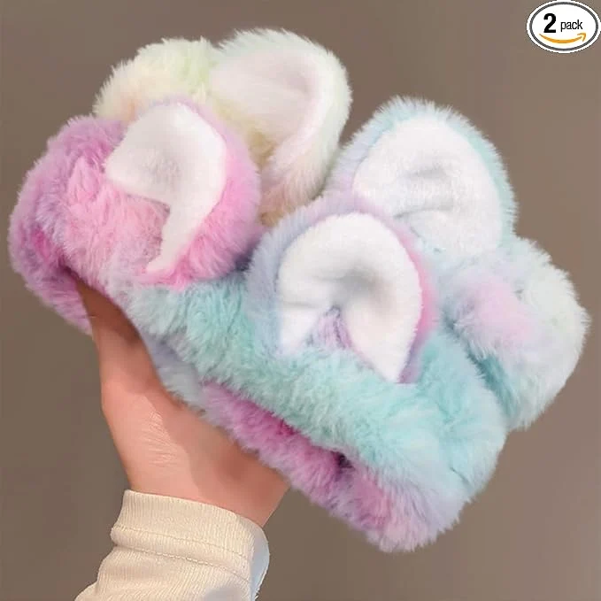 Quality Huachi 2 Packs Tie Dye Cat Spa Headband Solid