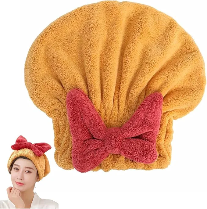 Flexible Microfiber Hair Drying Cap Ultra Absorbent Hair Towel Wrap Turban First-Class