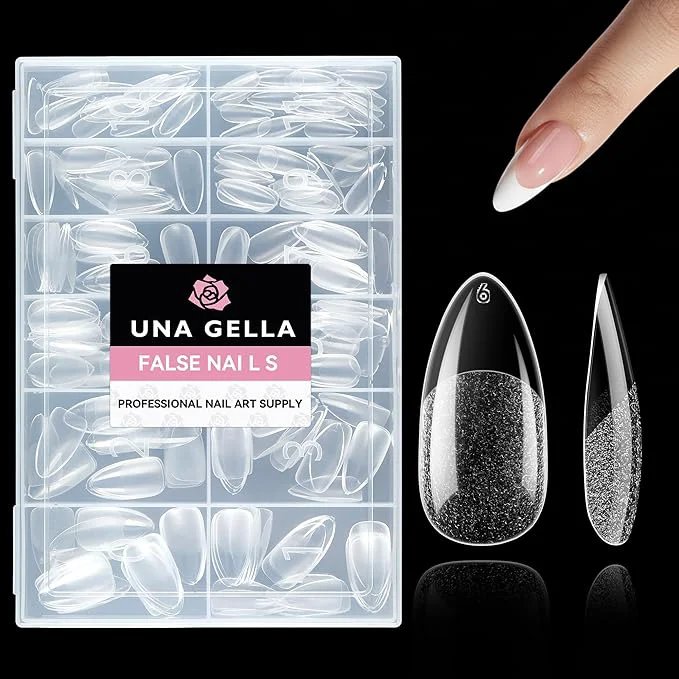 Genuine UNA GELLA Almond Nail Tips Premium