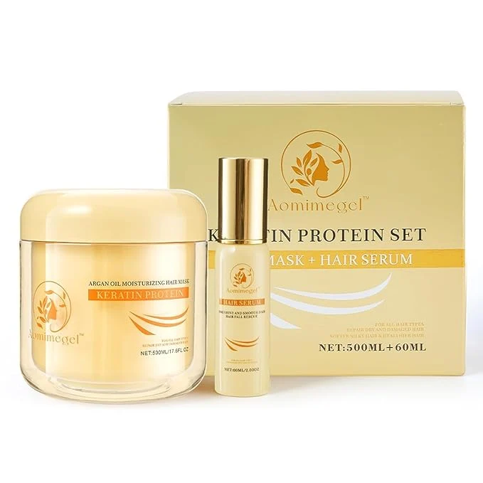 Casual Hair Mask Argan Oil Set Deep Repair Conditioning Collagen Hair Treatment Secure
