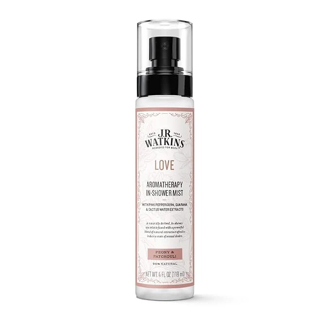 Relaxed J.R. Watkins Love Aromatherapy in-Shower Mist Natural Peony Patchouli Stylish