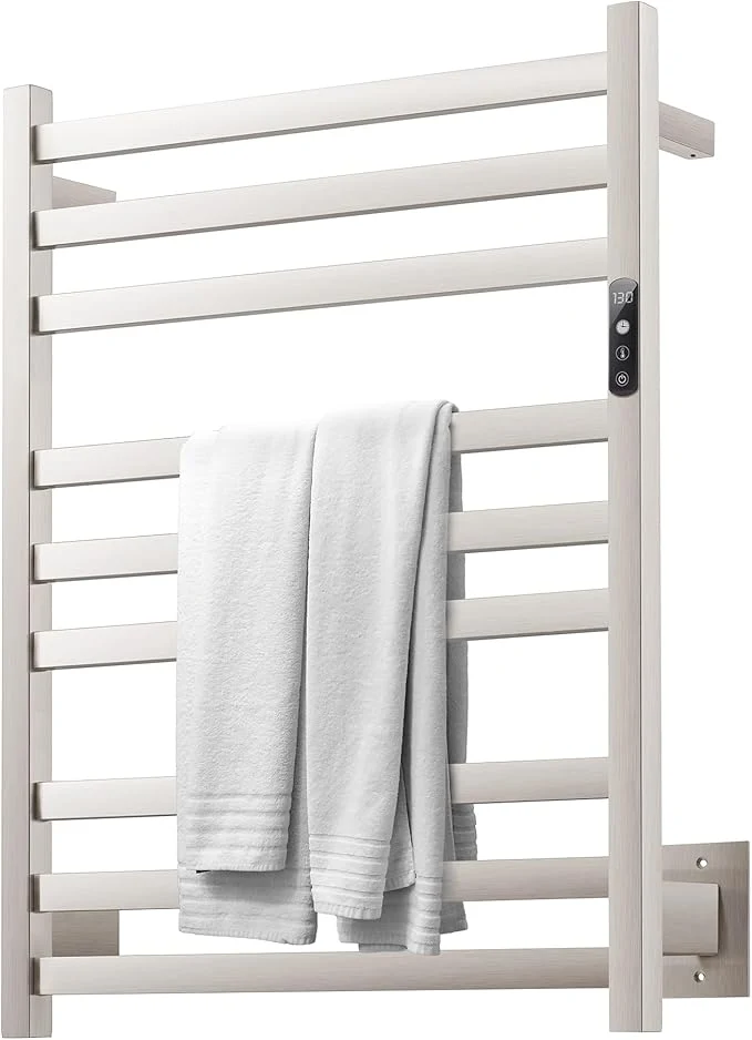Quality 9 Bars Wall Mounted Towel Warmer Heated Towel Rack Long-Lasting