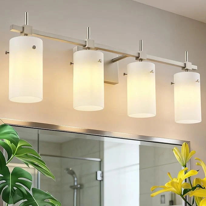 Secure SOLFART 4 Light Bathroom Vanity Lights Over Mirror Vintage Bathroom Lighting Expertly Made