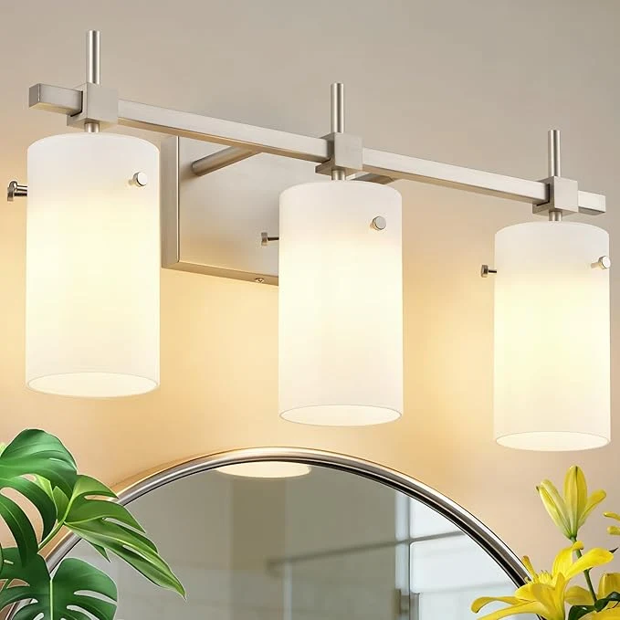 Reliable SOLFART Brushed Nickel Bathroom Light Fixtures 3-Light Modern Vanity Light Selected