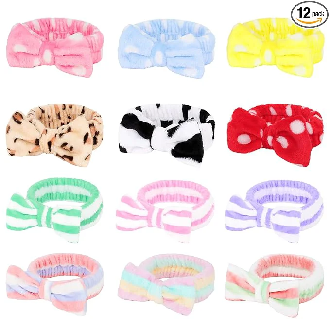 Trusted Casoty 12 Pcs Spa Headbands Skin Care Headband Soft Coral Fleece Makeup Head Excellent