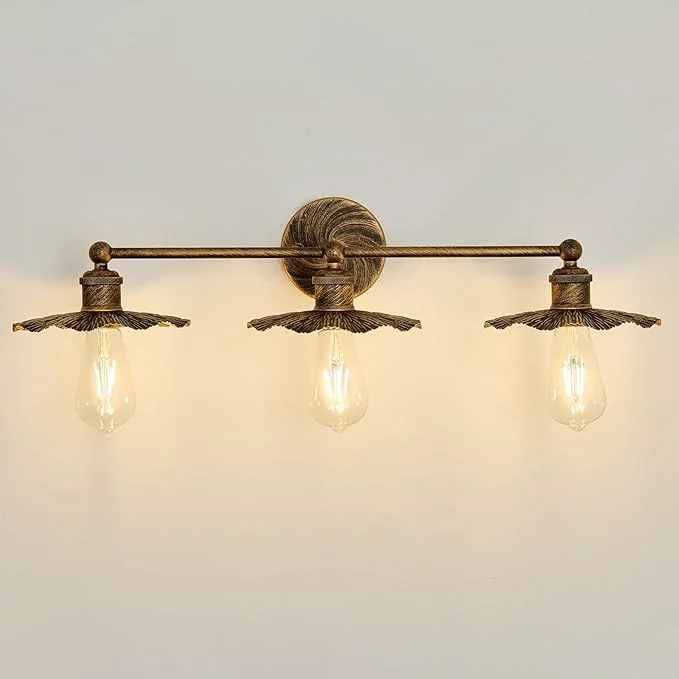 Durable ZGLAOJT 3 Light Vintage Vanity Light Oil Rubbed Bronze Bathroom Light Fixtures Trusted