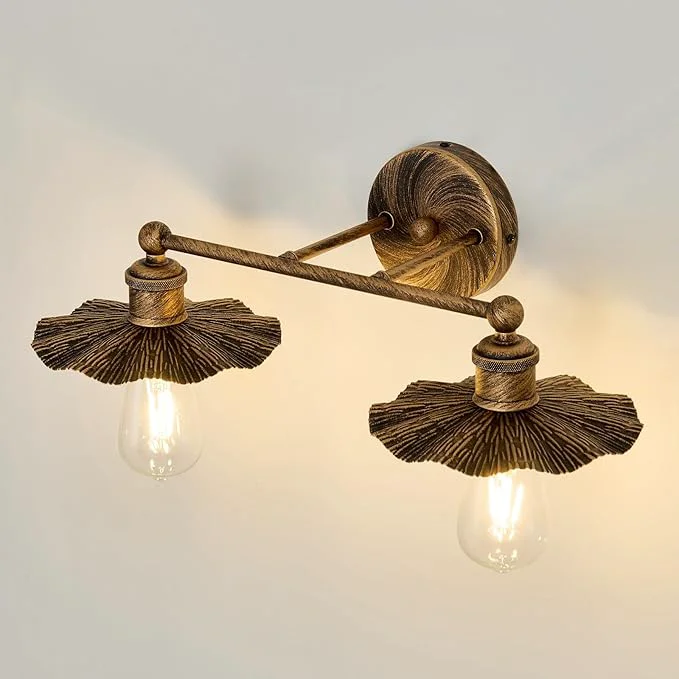 Artisan ZGLAOJT 2 Light Vintage Vanity Light Oil Rubbed Bronze Bathroom Light Fixtures Flexible