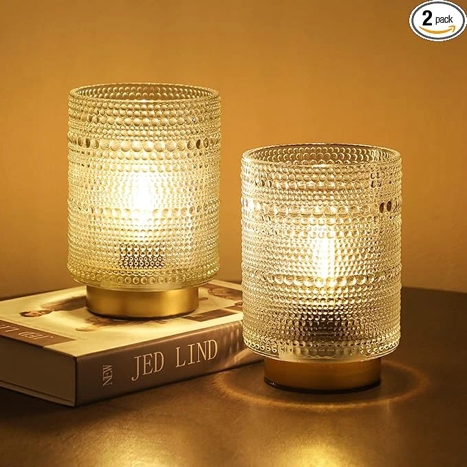 Crafted 2 Pack Battery Operated Decorative Lamp Reusable