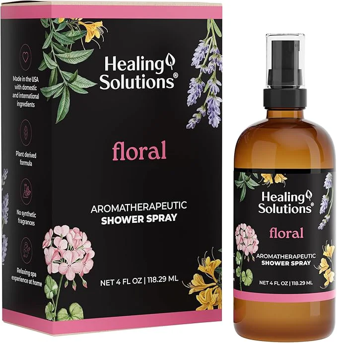 Fast Healing Solutions Aromatherapy Shower Spray Floral Blend Therapeutic Grade Classic