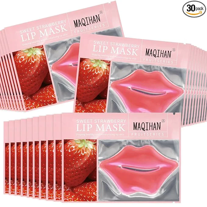 Recyclable MAQIHAN 30PCS Moisturizing Lip Mask Long-Lasting