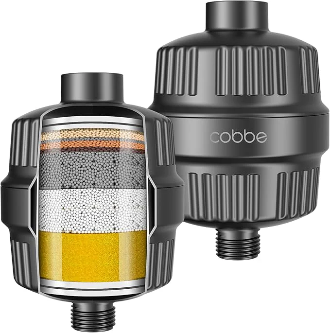 Natural Cobbe HD HEAVY DUTY High Output Shower Filter 2 Pack – 99 REMOVAL Shower Head Responsible