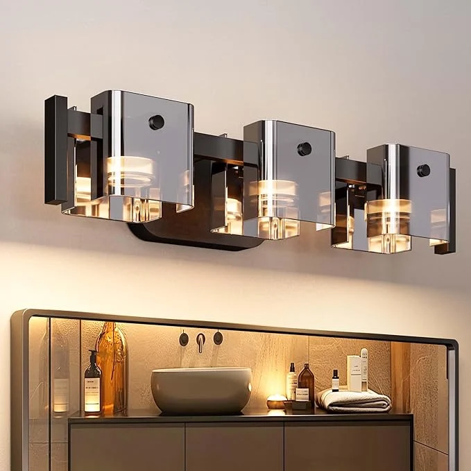 Healthy JACKYLED Bathroom Light Fixture Modern 3-Light Vanity Lights Outstanding