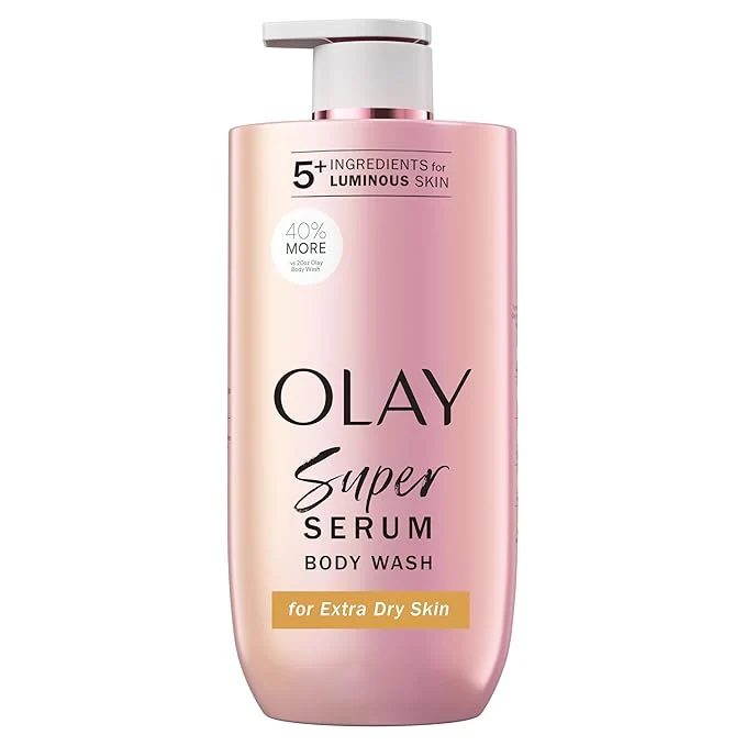 Selected Olay Super Serum Body Wash for Extra Dry Skin 24hr Long Lasting Hydration Clean