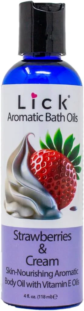 Sophisticated Lick Strawberries and Cream Aromatic Bath Oil Crafted