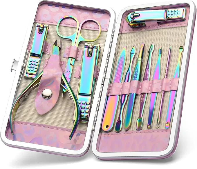 Premium Material CGBE Nail Clippers Set Manicure Set Pedicure 12 Pieces Stainless Steel Functional