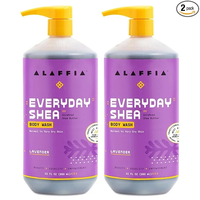 Dependable Alaffia Body Wash EveryDay Shea Lavender 2-Pack – Gentle Skin Cleanser Genuine