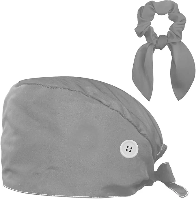 Effective Scrub Cap with Hair Scrunchy Ponytail Holder Surgical Cap Classic