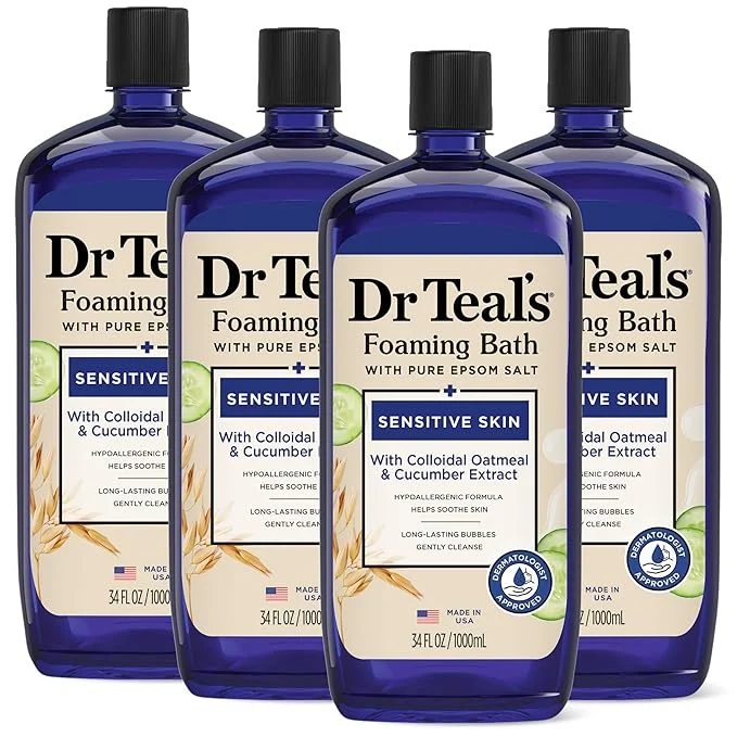 Contemporary Dr Teal's Foaming Bath with Pure Epsom Salt Sensitive Skin with Colloidal Exclusive