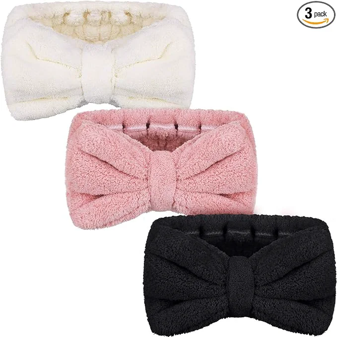 Selected 3 Pieces Wash Face Headband Makeup Spa Headband Towel Terry Hair Bands Modern