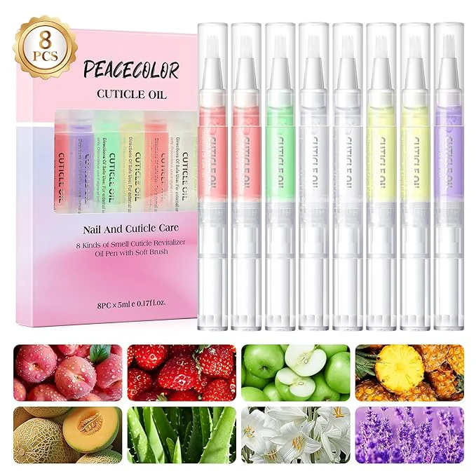 Dependable PEACECOLOR 8Pcs Cuticle Oil Pen Elite