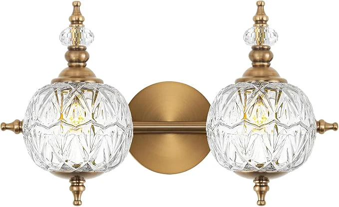 Next-Generation Brushed Antique Brass Bathroom Vanity Light Fixture Vintage Style Sustainable