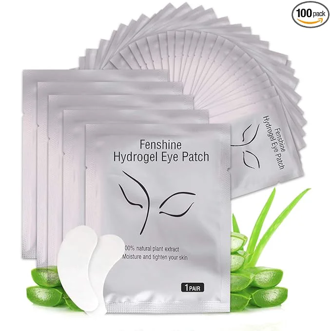 Natural fenshine 100 Pairs Eyelash Extension Eye Pads Lint Hydrogel Eye Patches Reliable