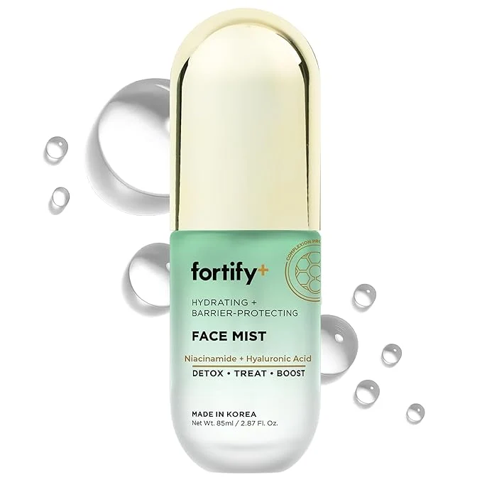 Premium Material Fortify Skincare Niacinamide Hyaluronic Acid Face Mist – 3-in-1 Detox Enhanced