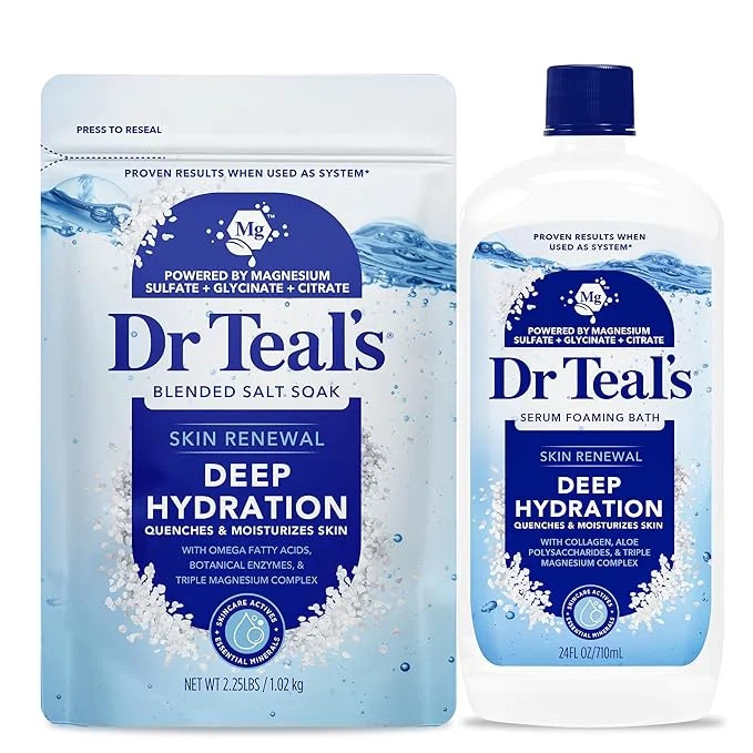 Authentic Dr Teal s Skin Renewal Deep Hydration Salt Foaming Bath Combo Pack Dependable