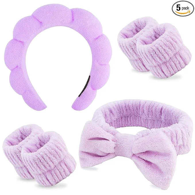 Responsible Chanaco Makeup Skincare Face Wash Headband Wrist Towels Spa Headband Trusted